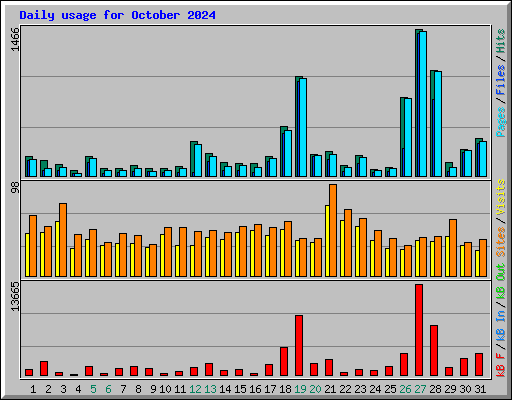 Daily usage for October 2024