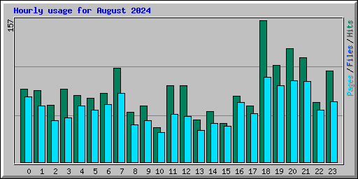 Hourly usage for August 2024