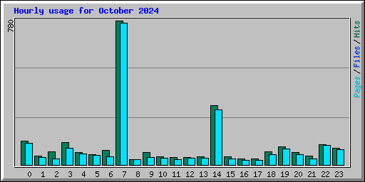 Hourly usage for October 2024